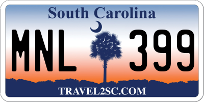 SC license plate MNL399