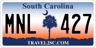 SC license plate MNL427