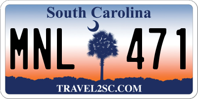 SC license plate MNL471