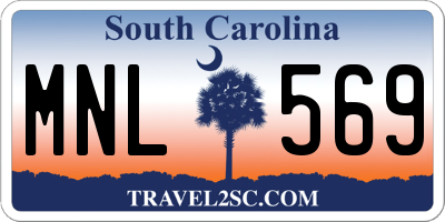 SC license plate MNL569
