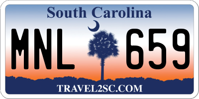 SC license plate MNL659