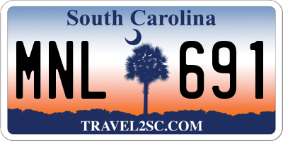 SC license plate MNL691
