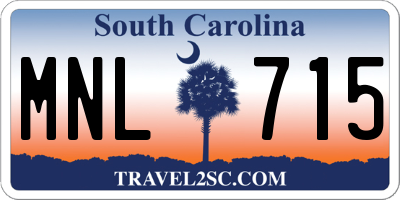 SC license plate MNL715