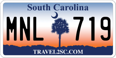 SC license plate MNL719