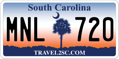 SC license plate MNL720
