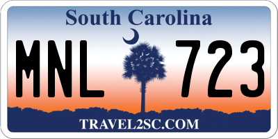 SC license plate MNL723