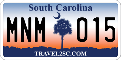 SC license plate MNM015