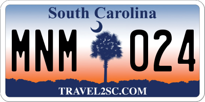 SC license plate MNM024
