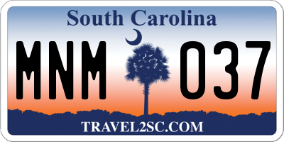 SC license plate MNM037