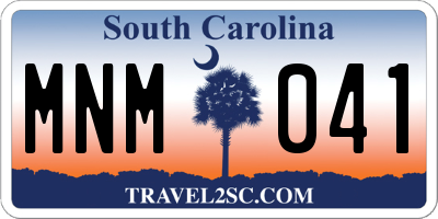 SC license plate MNM041