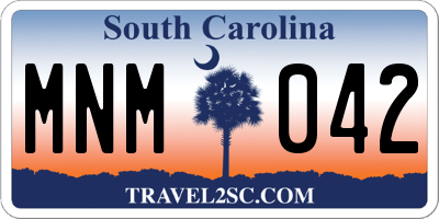 SC license plate MNM042
