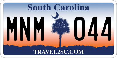 SC license plate MNM044
