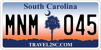 SC license plate MNM045