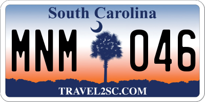 SC license plate MNM046
