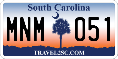 SC license plate MNM051