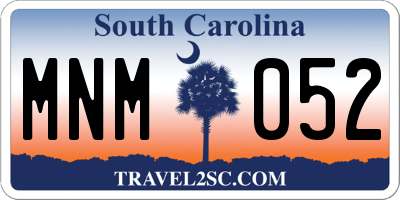 SC license plate MNM052