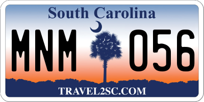 SC license plate MNM056