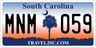 SC license plate MNM059