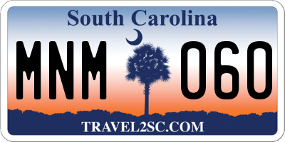 SC license plate MNM060