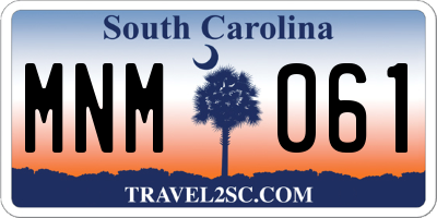 SC license plate MNM061