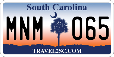 SC license plate MNM065