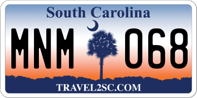 SC license plate MNM068