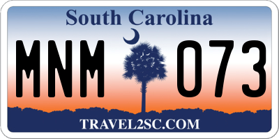 SC license plate MNM073