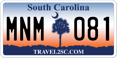SC license plate MNM081