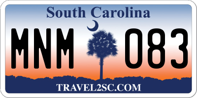 SC license plate MNM083