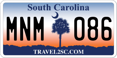 SC license plate MNM086