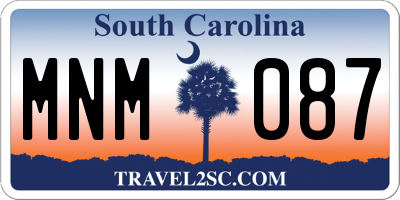 SC license plate MNM087