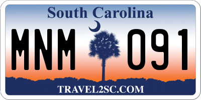 SC license plate MNM091
