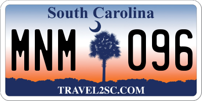 SC license plate MNM096