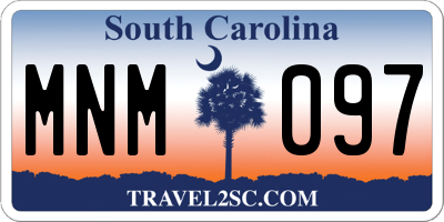 SC license plate MNM097