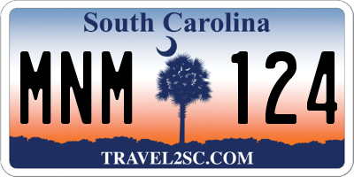 SC license plate MNM124