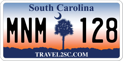 SC license plate MNM128