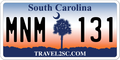 SC license plate MNM131