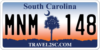 SC license plate MNM148