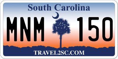 SC license plate MNM150