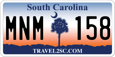SC license plate MNM158