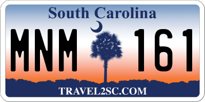 SC license plate MNM161