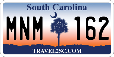 SC license plate MNM162