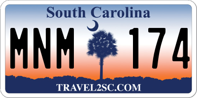 SC license plate MNM174