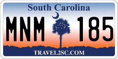 SC license plate MNM185