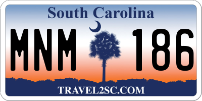 SC license plate MNM186