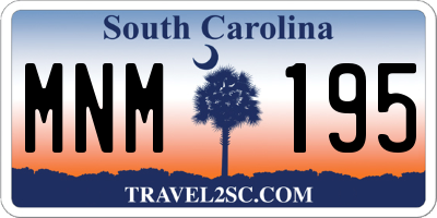 SC license plate MNM195