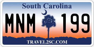SC license plate MNM199