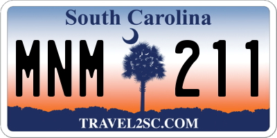 SC license plate MNM211