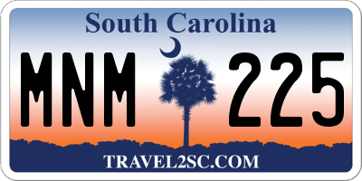 SC license plate MNM225