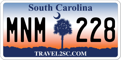 SC license plate MNM228
